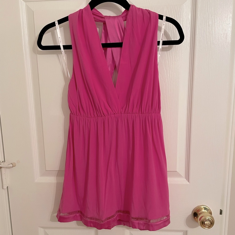 Hale Bob, size small, fuchsia halter top